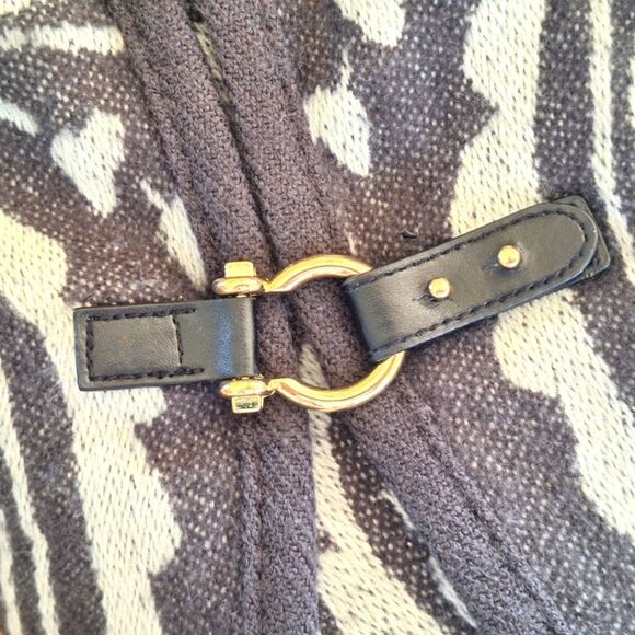 Marc New York Poncho Wrap One Size Cozy Open Front Shawl Kimono Oversized Gray - Picture 10 of 14